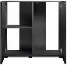 Schwarzer Aquarienschrank mit Stauraum und zwei Türen