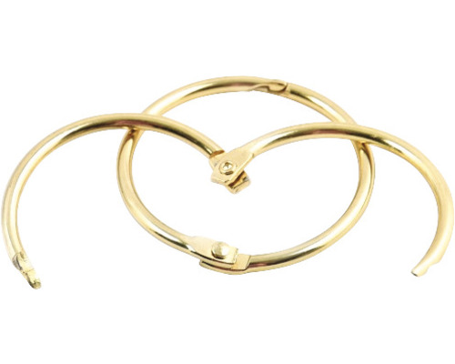 Drei Buchbinderringe aus Metall