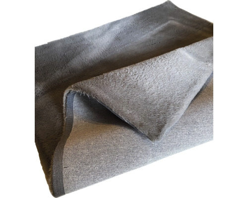 Grauer Dekostoff mit kurzem Flor