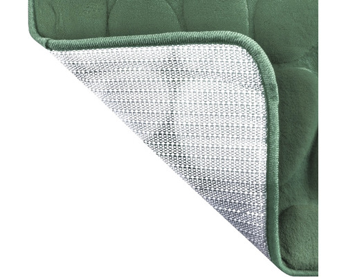 Detailansicht einer Badematte mit rutschfester Unterseite