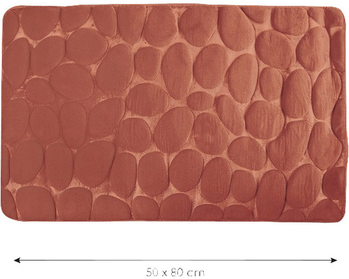 Rechteckige Badematte mit Steinmuster, 50 mal 80 Zentimeter