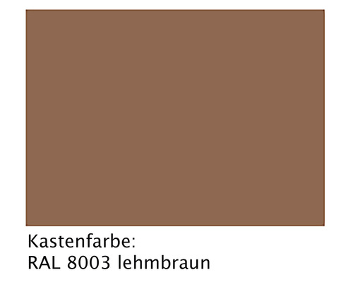Kastenfarbe RAL 8003 Lehmbraun