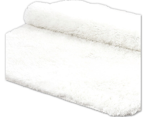 Weißer Teppich, gerollt dargestellt