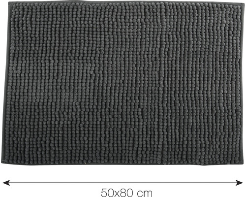 Graue Badematte, Größe 50x80 cm