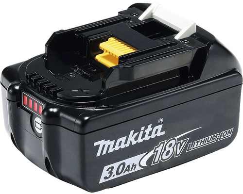 Makita Logo, 18 Volt Lithium-Ionen Akku mit 3.0 Amperestunden