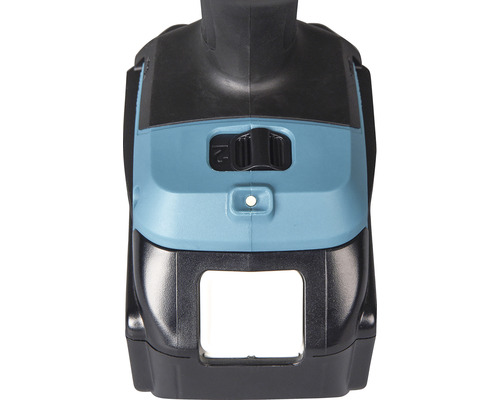 Detailansicht einer Akku-Leuchte mit Schalter