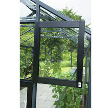 Gewächshaus JULIANA Compact 6,6 m² 10 mm Stegdoppelplatten 224 x 296 cm anthrazit-thumb-3 Gewächshaus JULIANA Compact 6,6 m² 10 mm Stegdoppelplatten 224 x 296 cm anthrazit-thumb-3