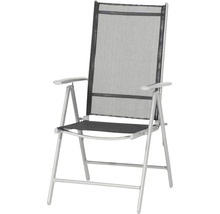 Gartensessel mit Armlehnen und klappbarem Metallrahmen