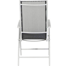 Gartensessel aus Aluminium und Textil von hinten