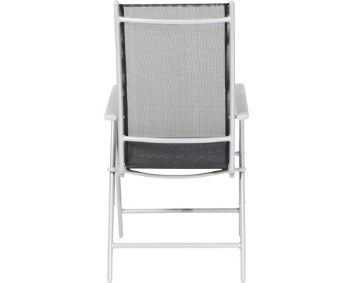Gartensessel aus Aluminium und Textil von hinten