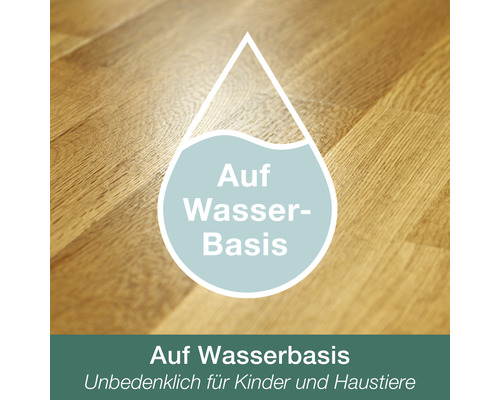 Symbol kennzeichnet wasserbasierte Produkte, unbedenklich für Kinder und Haustiere
