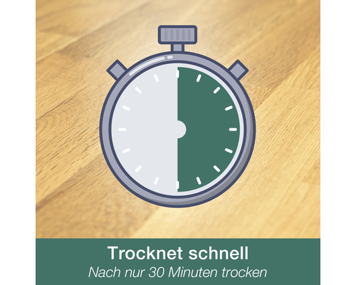 Symbol für schnelle Trocknung in 30 Minuten