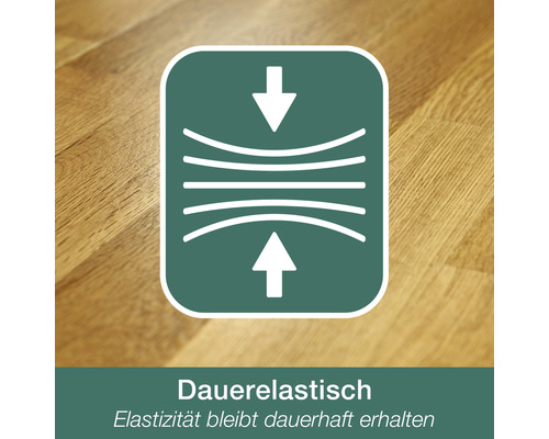Dauerelastisch Siegel: Die Elastizität bleibt dauerhaft erhalten.