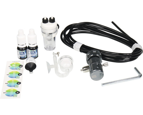 Komponenten für die CO2-Düngung im Aquarium