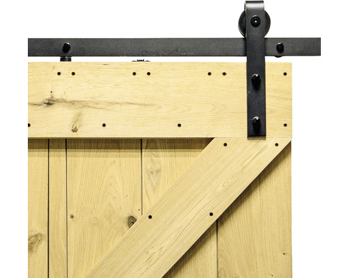 Holztür mit Schiebetürbeschlag