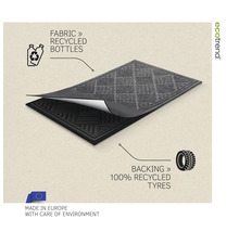 Fußmatte aus recycelten Flaschen und Reifen
