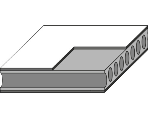 Abgeschnittene Hohlkammerplatte