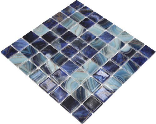 Quadratische Mosaikfliese aus Glas