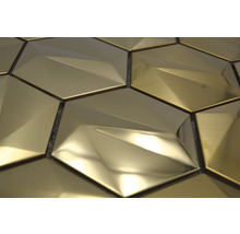 Sechseckige Mosaikfliesen aus Metall