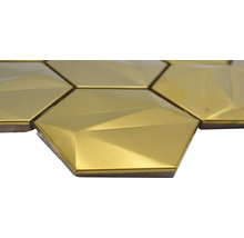 Detailaufnahme von Mosaikfliesen mit sechseckigem Muster