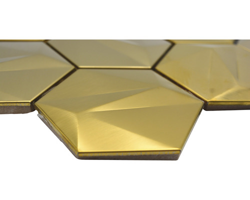 Detailaufnahme von Mosaikfliesen mit sechseckigem Muster
