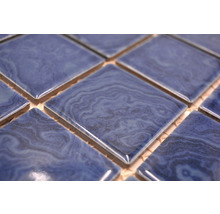 Keramikmosaik SD 621N Quadrat 30,4x30,4cm uni Beach Blue glänzend