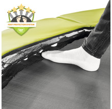 Trampolin EXIT Silhouette eckig 214x305 cm Netz lime