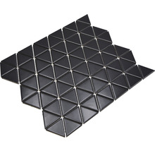 Keramikmosaik CG TR 49 Dreieck 25,2x29,1cm uni schwarz matt