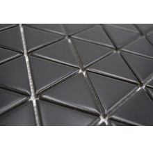 Keramikmosaik CG TR 49 Dreieck 25,2x29,1cm uni schwarz matt