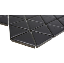 Keramikmosaik CG TR 49 Dreieck 25,2x29,1cm uni schwarz matt