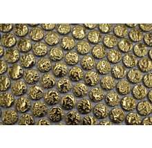 Keramikmosaik Knopf GO86 Knopf 31,5x31cm uni gold gehämmert