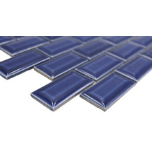Keramikmosaik CBK 114 Brick Bond Diamond 30x30cm uni kobaltblau