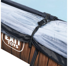 Detail einer EXIT TOYS Poolabdeckung mit Befestigung