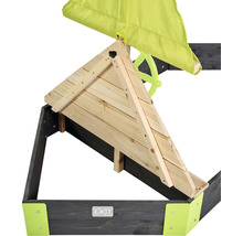 Sandkasten mit Holzrahmen, Dach und Steuerrad