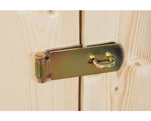 Metallriegel an Holztür