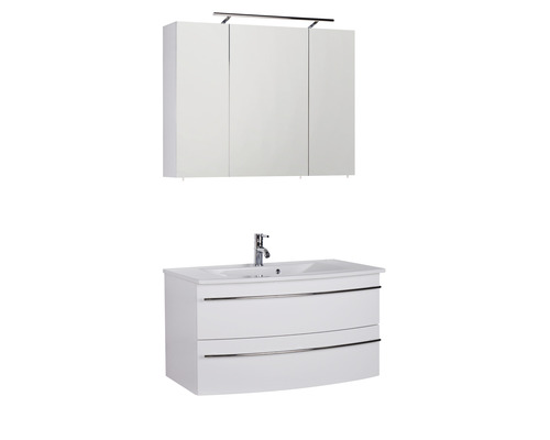 Waschbeckenunterschrank mit Waschbecken und Spiegelschrank für das Badezimmer