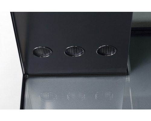 Dunstabzugshaube mit runden Leuchten