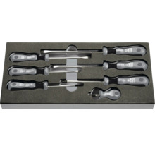 Werkstattwagen WGB 670 x 970 x 470 mm mit 5 Schubladen, schwarz pulverbeschichtet-thumb-3