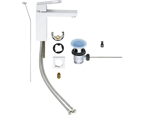 Waschtischarmatur mit Ablaufgarnitur und Zubehör