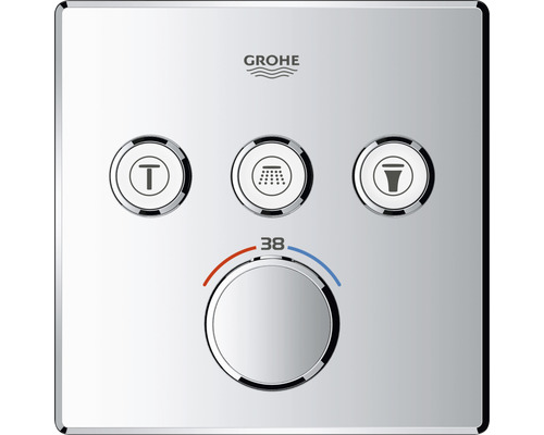 Grohe Logo, Duscharmatur Bedienfeld