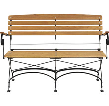 Holz Gartenbank mit Metallgestell