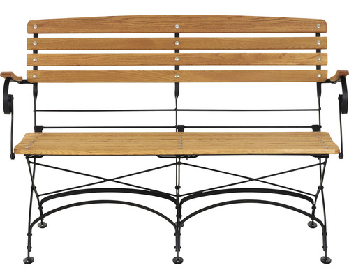 Holz Gartenbank mit Metallgestell