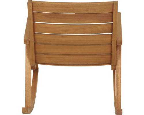 Hölzerner Schaukelstuhl für den Außenbereich, Rückansicht