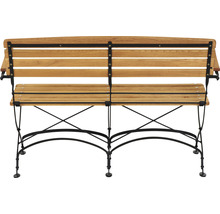 Gartenbank aus Holz und Metall