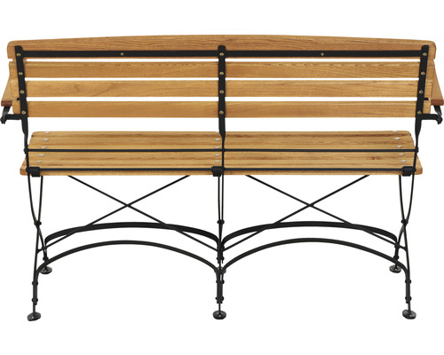 Gartenbank aus Holz und Metall