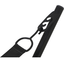 Detailaufnahme einer Hängemattenbefestigung an einem Hängemattengestell