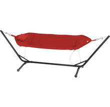 Hängematte mit Gestell und Kissen