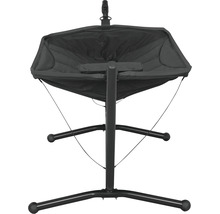 Schwarzer Hängesessel mit Metallgestell