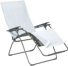 Verstellbarer Liegestuhl mit Textilbezug und Armlehnen