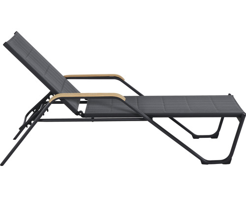 Gartensonnenliege mit Armlehnen